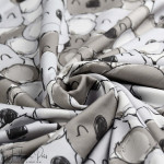 Tissu french terry motif koala collection "Chiller" - Tons gris - Les Filles à Pois ® - Oeko-Tex ® Les Filles à Pois - Design ® 