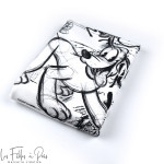 Panneau de tissu french terry motif Donald - Noir et blanc - Oeko-Tex ® Les Filles à Pois - Design ® - Mercerie et Tissus - 1