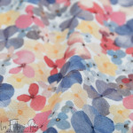 Tissu french terry motif fleur collection "Amanda" - Tons pastels - Les Filles à Pois ® - Oeko-Tex ® Les Filles à Pois - Design 
