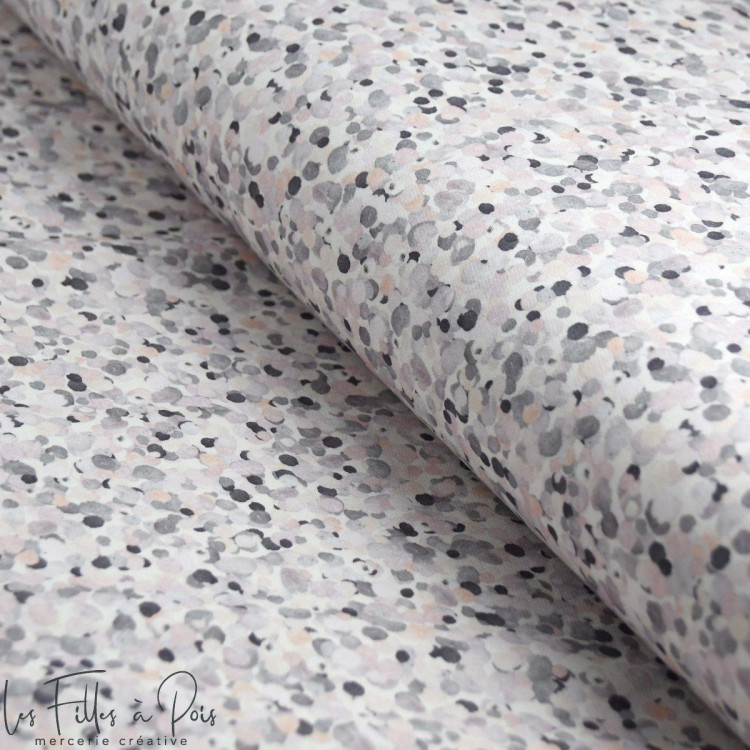 Tissu french terry fleurs "Fleurs de nuage" tons gris et pastels - Collection Amanda - Les Filles à Pois Design Les Filles à Poi Tissu french terry fleurs "Fleurs de nuage" tons gris et pastels - Collection Amanda - Les Filles à Pois Design Les Filles à Poi