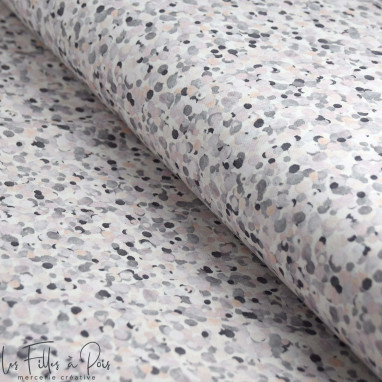 Tissu french terry motif fleur collection "Amanda" - Tons pastels - Les Filles à Pois ® - Oeko-Tex ® Les Filles à Pois - Design