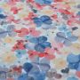 Tissu coton motif fleurs baroques collection "Klass" - Bleu jean et écru - Les Filles à Pois ® - Oeko-Tex ® Les Filles à Pois - 