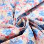 Tissu coton motif fleurs baroques collection "Klass" - Bleu jean et écru - Les Filles à Pois ® - Oeko-Tex ® Les Filles à Pois - 