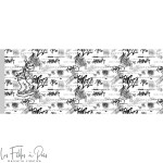 Panneau de tissu french terry motif Pluto - Noir et blanc - Oeko-Tex ® Les Filles à Pois - Design ® - Mercerie et Tissus - 5