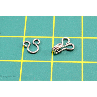 Agrafes métal à ressorts - Argenté - Lot de 10 sets  - 1