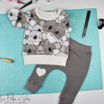 Tissu french terry motif koala collection "Chiller" - Tons gris - Les Filles à Pois ® - Oeko-Tex ® Les Filles à Pois - Design ® 