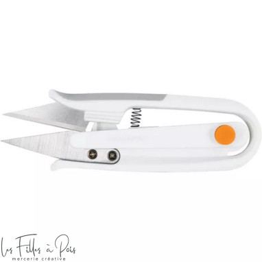 Coupe fil ergonomic EASY ACTION - 12cm - blanc et gris - Fiskars  - 1