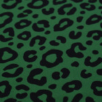 Tissu jersey motif léopard collection "Contrastes" - Vert et noir - Les Filles à Pois ® - Oeko-Tex ®  - 3