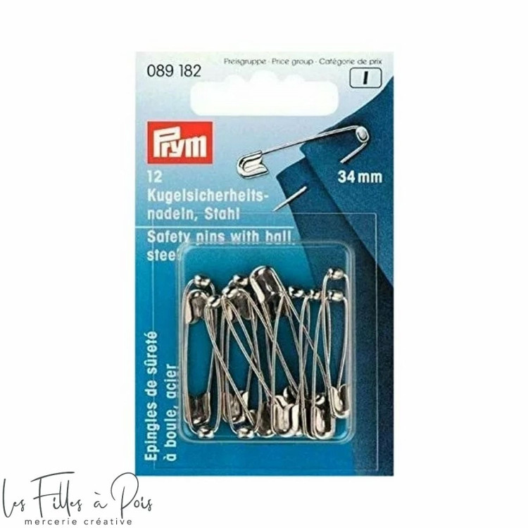 Alfinete de segurança em aço 35mm - Prata - Prym ® 089182 Prym ® - Mercerie - 1 Alfinete de segurança em aço 35mm - Prata - Prym ® 089182 Prym ® - Mercerie - 1