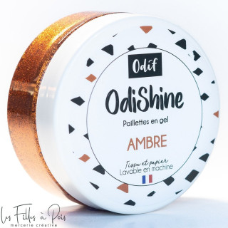 Lot de 4 gels paillette Odishine - Doré, noir, violet et bleu turquoise - 70ml - Odif ® Odif ® - 4