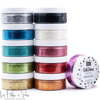 Lot de 4 gels paillette Odishine - Doré, noir, violet et bleu turquoise - 70ml - Odif ® Odif ® - 1