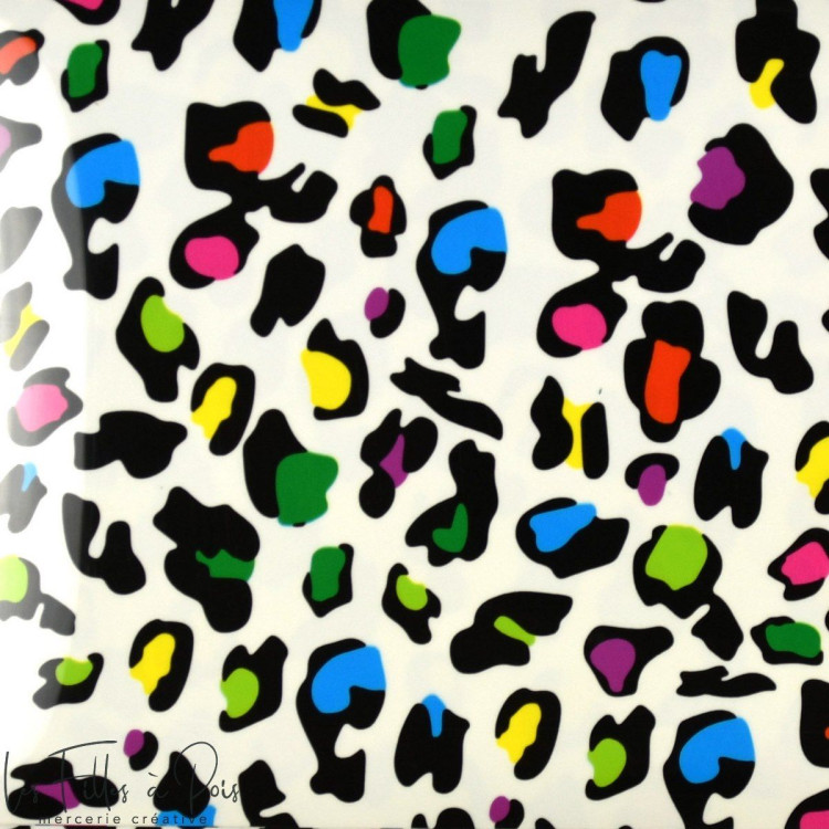 Impressão de leopardo Flex iron-on - Multicolorido - 30cm x 20cm Autres marques - Tissus et mercerie - 1 Impressão de leopardo Flex iron-on - Multicolorido - 30cm x 20cm Autres marques - Tissus et mercerie - 1
