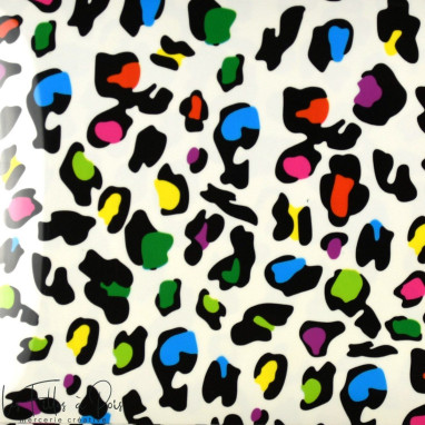 Flex thermocollant motif léopard - Multicolore - 30cm x 20cm Autres marques - Tissus et mercerie - 1