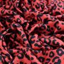 Tissu jersey motif léopard collection "Contrastes" - Rouge et noir - Les Filles à Pois ® - Oeko-Tex ®