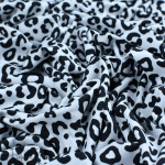 Tissu jersey motif léopard collection "Contrastes" - Blanc et noir - Les Filles à Pois ® - Oeko-Tex ® Les Filles à Pois - Design