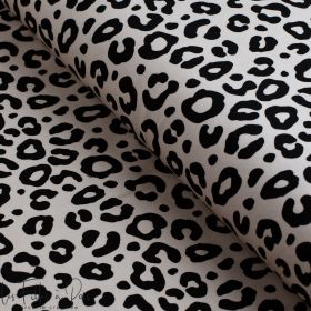 Tissu jersey motif léopard collection "Contrastes" - Rose Poudré et noir - Les Filles à Pois ® - Oeko-Tex ® Les Filles à Pois - 