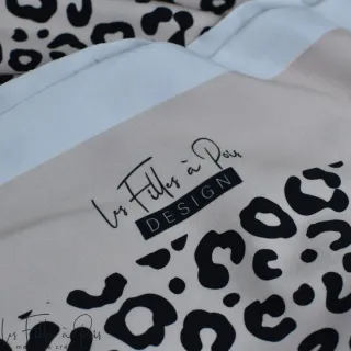 Tissu jersey motif léopard collection "Contrastes" - Rose Poudré et noir - Les Filles à Pois Les Filles à Pois - Design : motifs