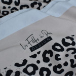 Tissu jersey motif léopard collection "Contrastes" - Rose Poudré et noir - Les Filles à Pois ® - Oeko-Tex ® Les Filles à Pois - 