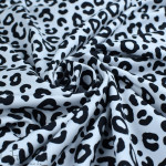 Tissu jersey motif léopard collection "Contrastes" - Blanc et noir - Les Filles à Pois ® - Oeko-Tex ® Les Filles à Pois - Design