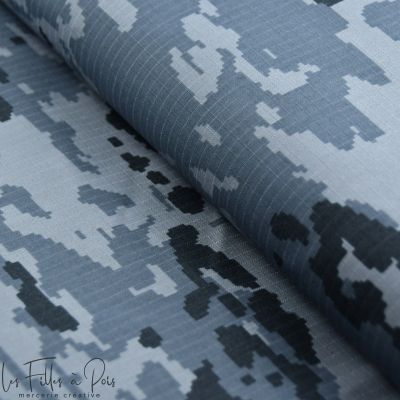 Tissu ripstop army "anti-déchirure" - Camouflage AT DIGITAL gris Autres marques - Tissus et mercerie - 1