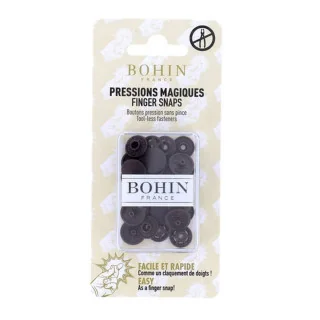 Boutons pression sans pince Bohin – Ø 13 mm – Plastique Oeko-Tex – 8 pièces – Couleur au choix Bohin : épingles, aiguilles et ac