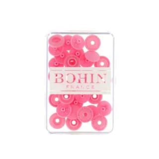 Boutons pression sans pince Bohin – Ø 9 mm – Plastique Oeko-Tex – 8 pièces – Couleur au choix Bohin : épingles, aiguilles et acc