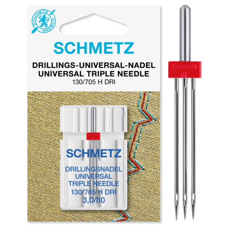 Agulha universal tripla para máquina de costura - Schmetz SCHMETZ ® - Aiguilles machine à coudre - 1 Agulha universal tripla para máquina de costura - Schmetz SCHMETZ ® - Aiguilles machine à coudre - 1