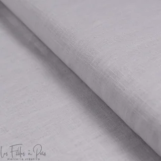 Coupon de tissu Lin lavé uni - Gris - 80cm - Oeko tex Tissus et mercerie créative – Nos sélections sans marque - 1