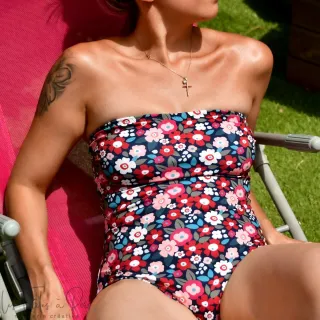 Lycra maillot de bain "Garden Party" – Collection Original – Les Filles à Pois – Design Les Filles à Pois - Design : motifs auda