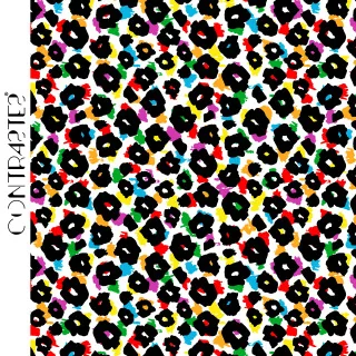 Coupon de tissu jersey motif léopard collection "Contrastes" - Multicolore - 50cm Les Filles à Pois - Design : motifs audacieux,
