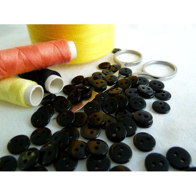 Boutons résine - 9mm - Lot de 50 - 1 Boutons résine - 9mm - Lot de 50 - 1