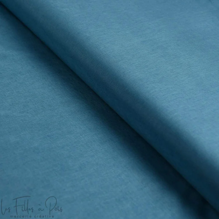 Coupon de tissu doublure Venezia - Bleu pétrole - 100cm Tissus et mercerie créative – Nos sélections sans marque - 96