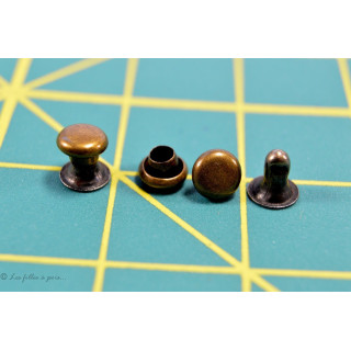 Rivets à sertir - Rond - Bronze antique Autres marques - Tissus et mercerie - 1