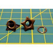 Oeillets à sertir - étoile - Bronze antique - 4mm - Lot de 25