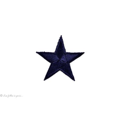 Ecusson étoile - Bleu marine - Thermocollant  - 1