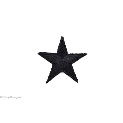 Ecusson étoile - Noir - Thermocollant  - 1