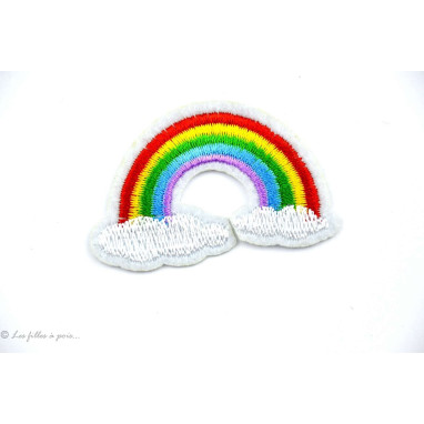 Ecusson arc en ciel - Multicolore - Thermocollant  - 1