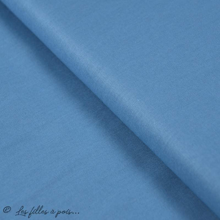 Coupon de tissu popeline de coton uni - Bleu - 550cm Autres marques - Tissus et mercerie - 27 Coupon de tissu popeline de coton uni - Bleu - 550cm Autres marques - Tissus et mercerie - 27