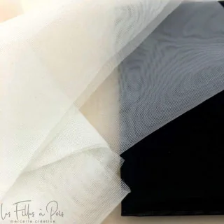 Coupon de marquisette doublure en tulle - Blanc - 110cm Tissus et mercerie créative – Nos sélections sans marque - 2