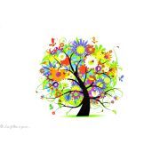 Transfert arbre de vie - Multicolore - Thermocollant  - 1