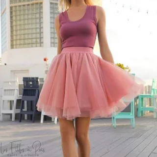 Coupon de tulle souple - Vieux rose - 12M Tissus et mercerie créative – Nos sélections sans marque - 158