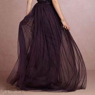 Coupon de tulle souple uni - Prune - 300cm Autres marques - Tissus et mercerie - 80