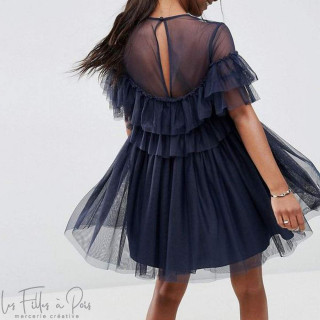 Coupon de tulle souple uni - Prune - 300cm Autres marques - Tissus et mercerie - 95