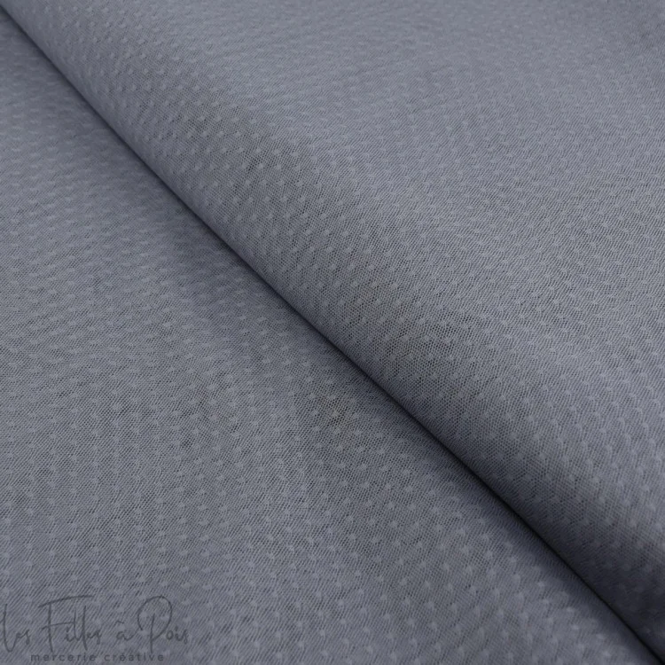 Coupon de tulle plumetis souple - Gris clair - 520cm Tissus et mercerie créative – Nos sélections sans marque - 38