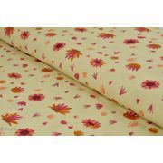 Tissu coton motif fleur savane - Crème - Collection Serengeti - Dashwood studio ® - 1