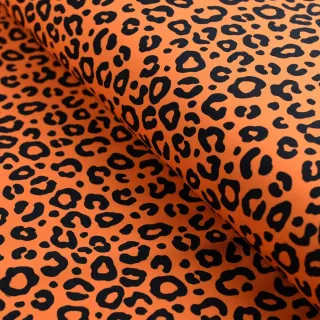 Fato de banho em felpo com estampado de leopardo "Contrastes" - Laranja e preto - Les Filles à Pois Les Filles à Pois - Design :