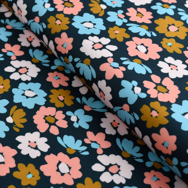 Tissu lycra motif fleurs collection "Alyssa" - Multicolore - Les Filles à Pois - UV50+ Les Filles à Pois - Design ® - Mercerie e Tissu lycra motif fleurs collection "Alyssa" - Multicolore - Les Filles à Pois - UV50+ Les Filles à Pois - Design ® - Mercerie e
