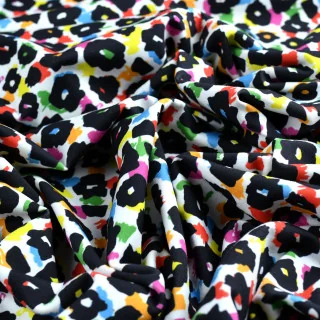 Coupon de tissu jersey motif léopard collection "Contrastes" - Multicolore - 50cm Les Filles à Pois - Design : motifs audacieux,