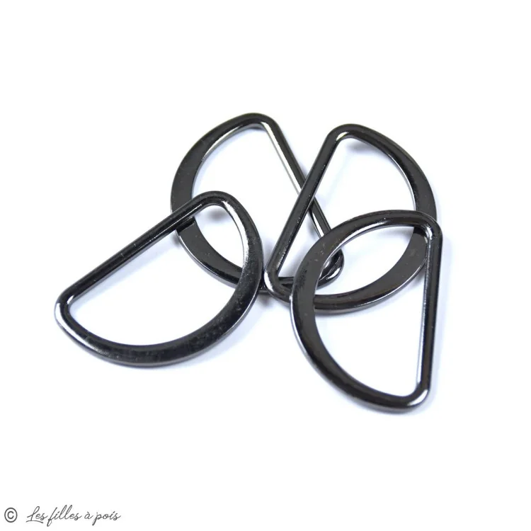 Étrier en D gun – 25 mm ou 32 mm – Lot de 2 pièces Tissus et mercerie créative – Nos sélections sans marque - 1