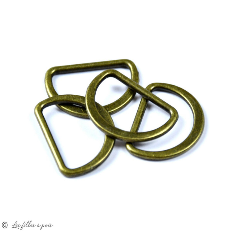 Etrier "D" - 25mm ou 32mm - Bronze - Lot de 2 pièces Autres marques - Tissus et mercerie - 1 Etrier "D" - 25mm ou 32mm - Bronze - Lot de 2 pièces Autres marques - Tissus et mercerie - 1
